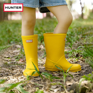 Hunter小童靴户外露营雨鞋涉水多色防水防滑儿童踩水雨靴宝宝水鞋