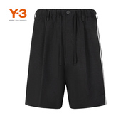 Y-3/Y3山本耀司男士短裤春季时尚宽松条纹青春流行裤子IA1666