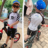 RJYC夏季儿童骑行服春夏短袖男女童轮滑服室内运动平衡车服装