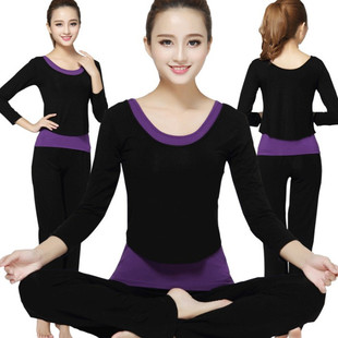 瑜伽服套装春秋款三件套显瘦修身莫代尔健身房，女专业运动瑜珈服季