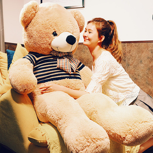 超大号熊公仔(熊公仔，)泰迪熊玩偶熊猫布娃娃女生，抱抱熊毛绒玩具睡觉抱枕