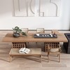 新中式侘寂风茶艺禅意茶，桌椅组合实木大板桌，泡茶台茶室家具木质