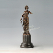铜雕塑观望女神EP690欧式人物工艺饰品酒店客厅书房家居桌面摆件