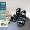 韩版儿童靴子2024夏季女童，凉鞋防滑女孩公主沙滩鞋软底童鞋潮