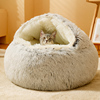猫窝冬季保暖半封闭猫咪睡觉的窝猫床，宠物网红公主床冬天狗窝用品