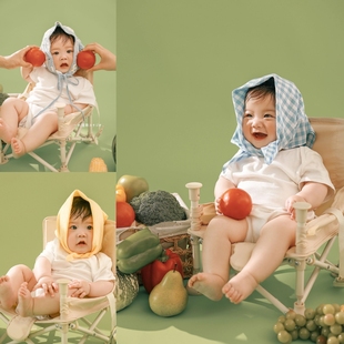 儿童摄影服装开荤蔬菜水果主题，宝宝百天周岁，照拍照服装拍摄道具
