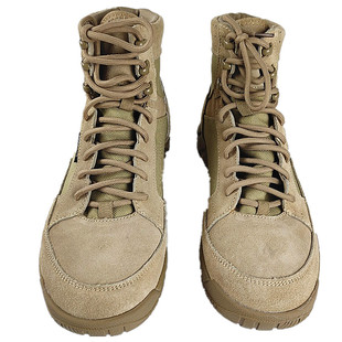 春夏季中帮防水作战靴男特种兵战术靴真皮户外登山鞋徒步靴沙漠靴