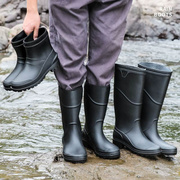 雨靴男款成人男百搭水鞋中高筒防水防滑防雨靴劳保加厚耐磨水靴
