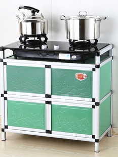 厨房橱柜不锈钢碗柜，收纳柜多功能经济型家用简易灶台储物置物柜子