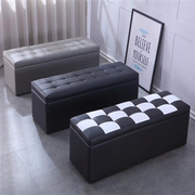 家用脚凳皮储物凳沙发凳可坐入户换鞋凳长方形换鞋椅。服装店凳子