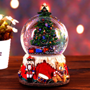 水晶球音乐盒圣诞，发光飘雪八音盒蓝牙，音箱摆件女孩生日礼物