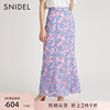 SNIDEL春夏款法式刺绣印花绑带高腰半身裙SWFS224230