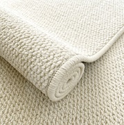 地毯卧室奶油风房间床边毯米白色客厅沙发茶几，毯高级感纯色地垫
