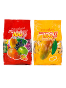 进口lot100一百份芒果什锦，果汁软糖1000g水果橡皮糖，qq糖零食100分