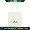 欧洲直邮COS 24 女士白色再生棉帆布制LOGO标志托特手提包