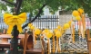 f橙黄色系长条气球材料，包网红ins超大蝴蝶结户外野餐生日聚餐挂饰