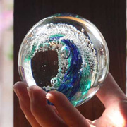 北欧玻璃装饰品水晶球生日礼物海洋家居摆件鱼缸造景博山手工琉璃