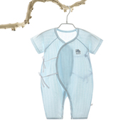 新生婴儿连体衣服纯棉哈衣宝宝，和尚服睡衣夏季短袖，婴幼儿夏装薄款