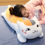 可爱猫老师公仔布娃娃，睡觉抱枕长条枕毛绒，玩具床上玩偶女孩礼物萌