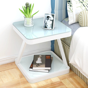 简易床头柜简约现代多功能，置物架卧室创意收纳小桌，小型组装床边柜