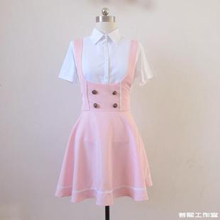 背带裙学院风短裙校服制服萝莉背心裙 甜美日系可爱女生