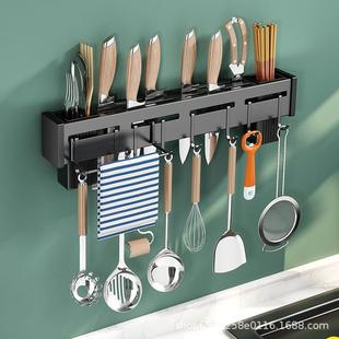 不锈钢架厨房具置物架筷一体架收纳盒筷子筒挂式免打孔
