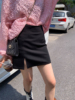 开叉半身短裙裤2024韩版夏季包臀显瘦欧美性感百搭弹力黑色女