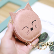 2022日韩卡通牛皮创意零钱包卡包真皮硬币包猫咪包挂件钥匙包