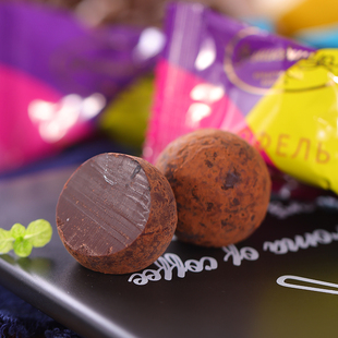 俄罗斯进口黑松露巧克力糖果纯可可脂魔法师休闲零食喜糖袋装500g
