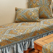美式复古沙发垫坐垫雪尼尔沙发套布艺四季通用防滑全包万能奢华