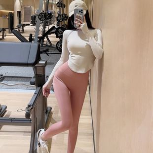 普拉提健身裤女提臀收腹运动粉色紧身训练服高级感瑜伽裤套装