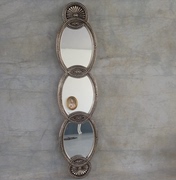 欧式浴室镜玄关镜客厅镜艺术墙镜电视墙复古银装饰镜壁挂镜子