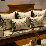 红木沙发垫新中式仿古实木，圈椅垫加厚海绵，古典刺绣罗汉床座垫防滑