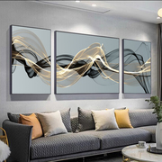 客厅沙发背景墙装饰画现代简约抽象画，三联画轻奢，大气壁画墙上挂画