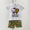 mijello2024夏款套装儿童猿猴，kt猫卡通短袖，t恤+绿色满印五分裤