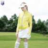 秋冬zg6高尔夫女装球，服装女士运动套装夹克，黄色立领外套网球服女