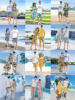 沙滩情侣装夏度假(夏度假)大码连衣裙女蜜月，超仙海边旅游三亚泰国衣服套装