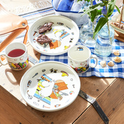 芬兰Arabia姆明Moomin儿童马克杯盘子餐具套装牛奶杯餐盘儿童礼物