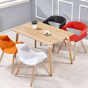 现代简约餐桌椅组合实木餐桌小圆桌方桌洽谈咖啡桌北欧伊姆斯桌子