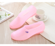 水鞋女夏天轻便雨鞋日系防滑时尚，2023塑料熟胶短筒坡跟浅口单鞋靴