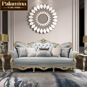 欧式真皮沙发客厅组合美式轻奢沙发头层牛皮家具法式沙发雕花定制