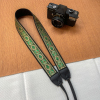 4.绿色花蕾原创手工相机肩带单反，背带国潮民族风刺绣挂带斜挂加厚