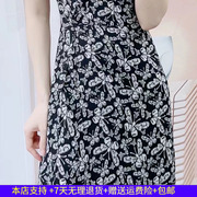 2024年夏季品牌汉派时尚气质雪纺印花开叉显瘦连衣裙090
