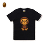 BAPE女装春夏卡通植绒BABY MILO小猴图案短袖T恤210023M