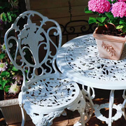 户外桌椅庭院三五件套阳台小桌椅，室外铸铝欧式铁艺休闲花园椅组合