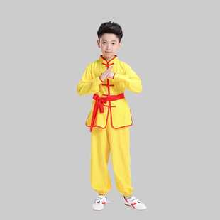 武术服装长袖儿童练功夫套装，练武服秋冬太极服女男，表演衣服中国风
