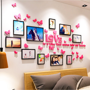相框亚克力3d立体墙贴画，客厅卧室沙发背景墙纸，自粘浪漫温馨装饰画