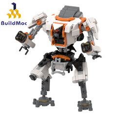 BuildMOC拼装积木玩具泰坦陨落2收割者死神机甲机器人组装模型