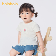 巴拉巴拉女婴童短袖t恤夏季休闲百搭时尚洋气舒适可爱打底衫