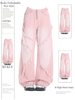美式复古粉色牛仔裤女2023秋冬季高腰显瘦垂感直筒休闲长裤子